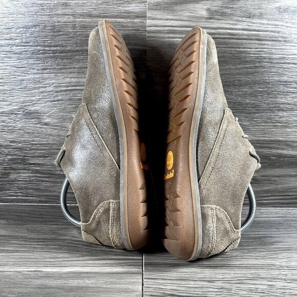 Timberland Men's Front Country Taupe‎ Suede 3-Eye Plain Travel Oxford Shoes Sz 9 - Picture 7 of 8